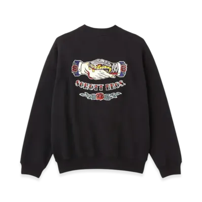 Schott Shake Hand Snake Crew Sweat "Black"