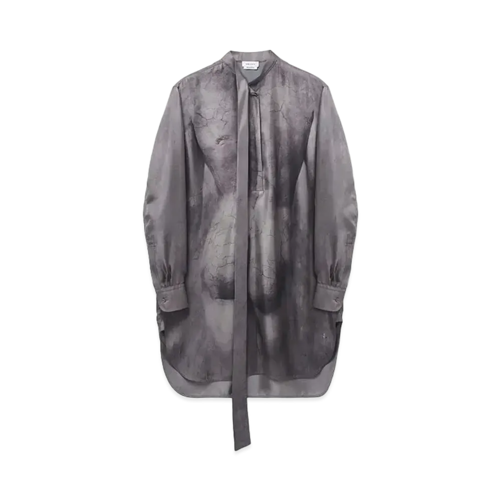 Alexander McQUEEN Sculpted Bum Mini Shirtdress "Stone"