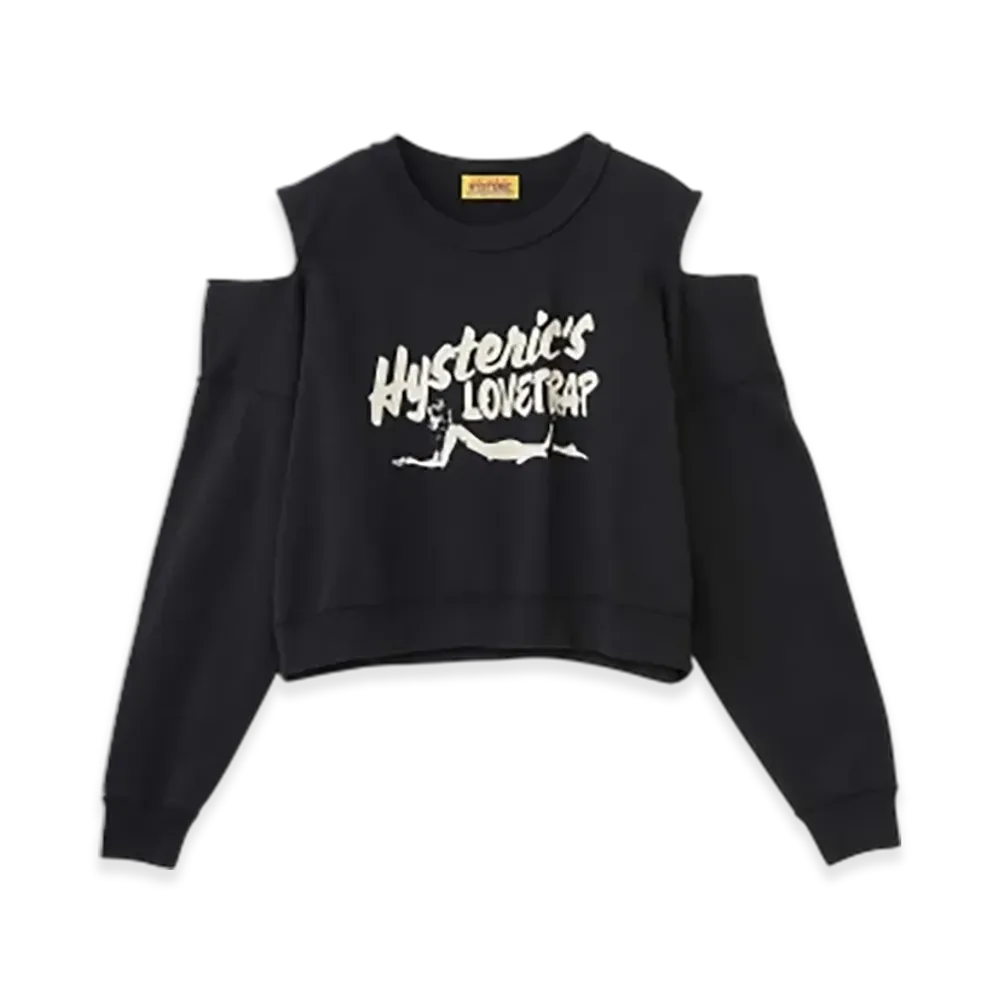 HYSTERIC GLAMOUR Hysteric'S Lovetrap Cropped Sweatshirt Women "Black"