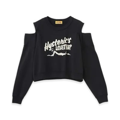 HYSTERIC GLAMOUR Hysteric'S Lovetrap Cropped Sweatshirt Women "Black"