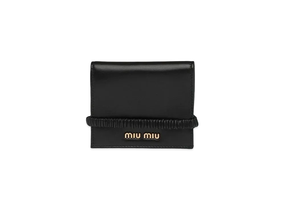MIU MIU Nappa Leather Wallet "Black"