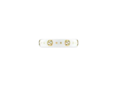 GUCCI Icon Interlocking G Ring "White"