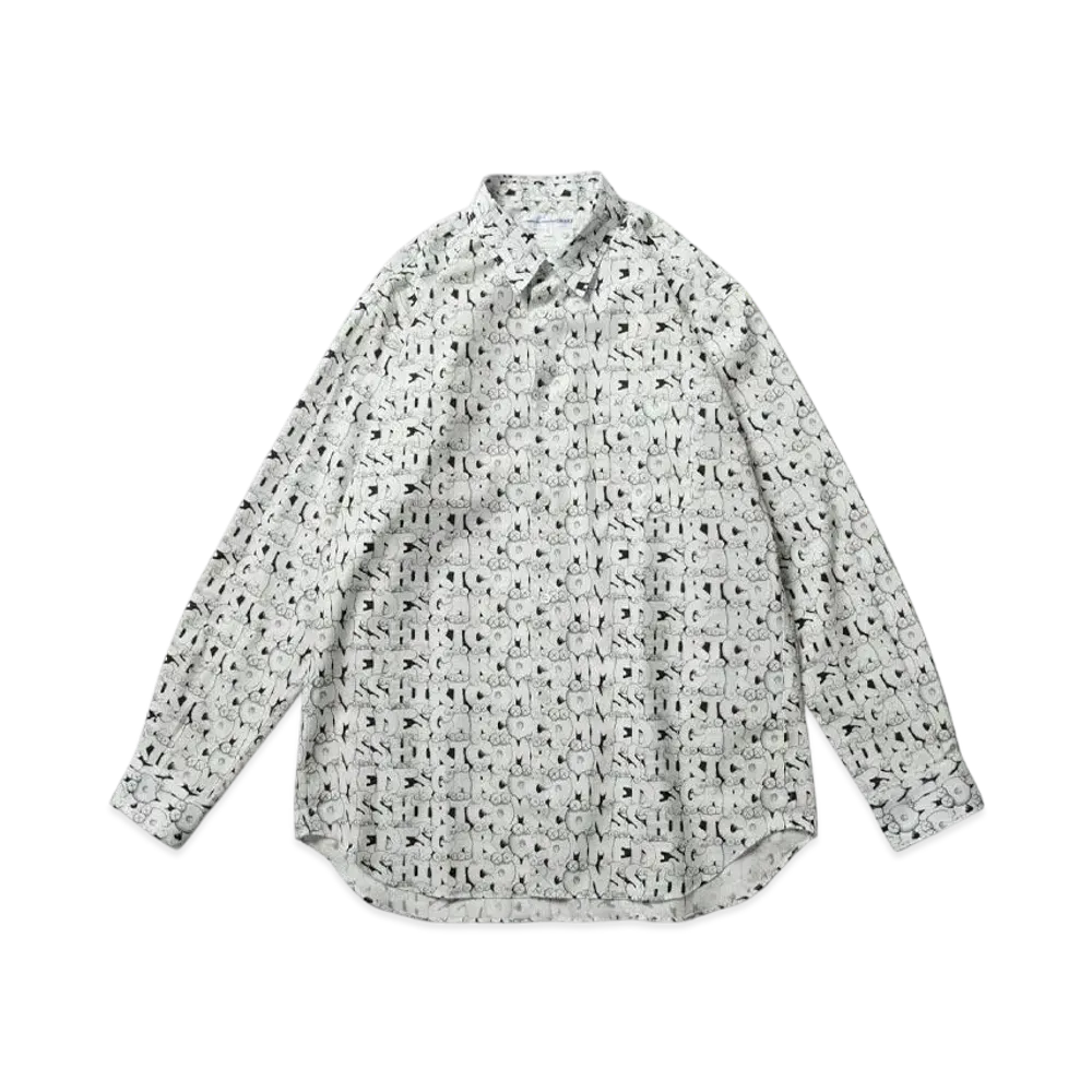 COMME des GARCONS SHIRT Cotton Poplin With Kaws Print Ptrn E Print E "White"