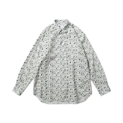 COMME des GARCONS SHIRT Cotton Poplin With Kaws Print Ptrn E Print E "White"