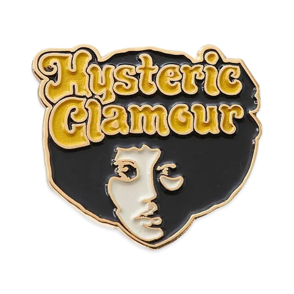 HYSTERIC GLAMOUR Afro Girl Pin Badge "Gold"