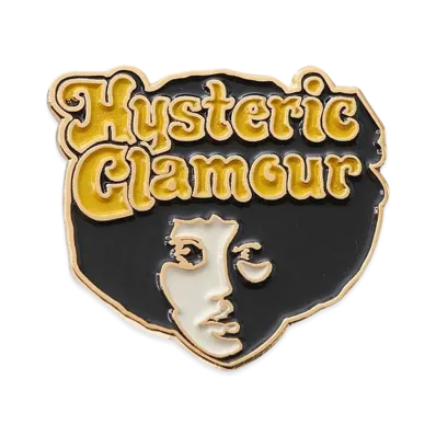 HYSTERIC GLAMOUR Afro Girl Pin Badge "Gold"