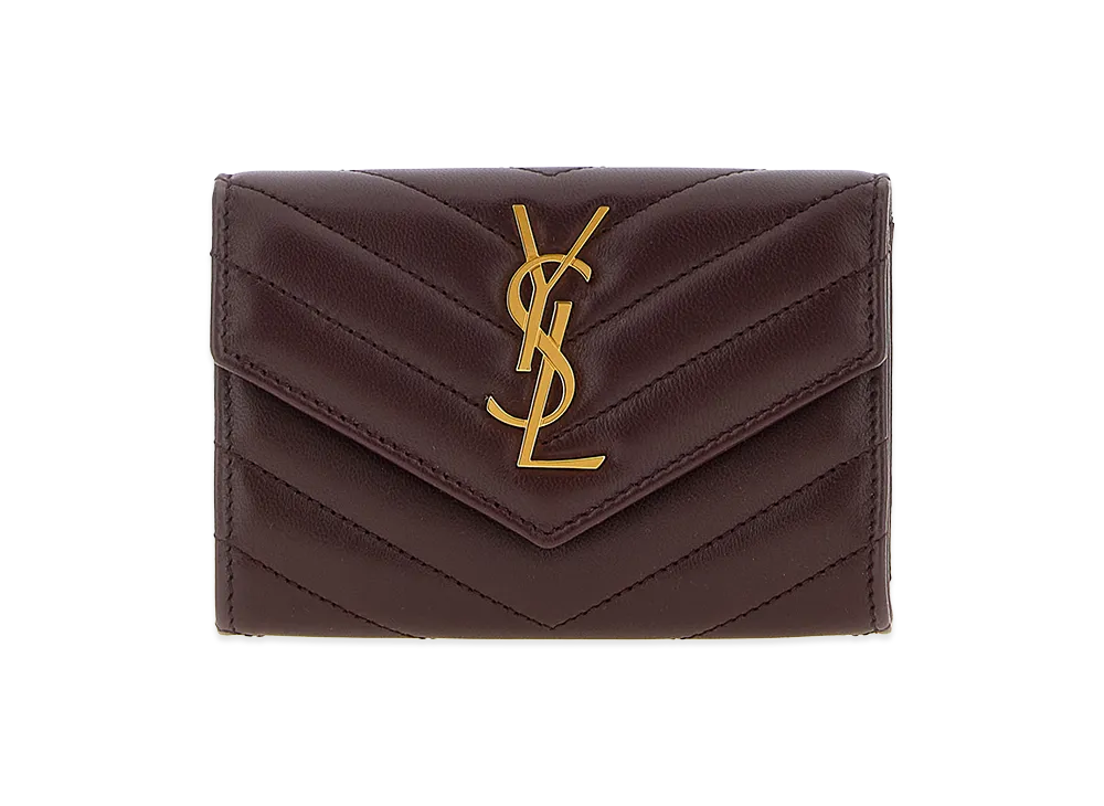 Saint Laurent Women's Envelope Small Wallet "Bordeaux"