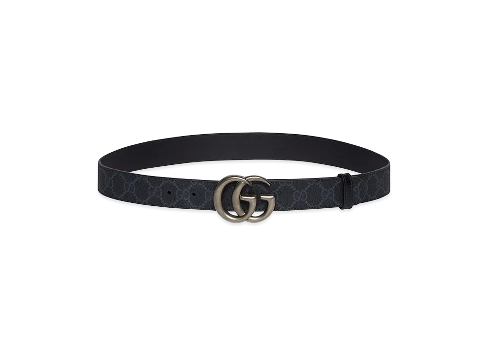 GUCCI GG Supreme Fabric Marmont Belt "Black"