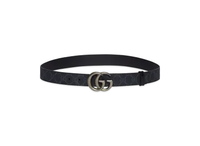 GUCCI GG Supreme Fabric Marmont Belt "Black"