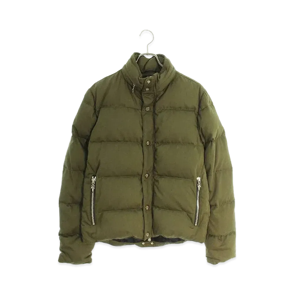 Chrome Hearts Stiff LS Cross Ball Button Cotton Down Jacket "Khaki"