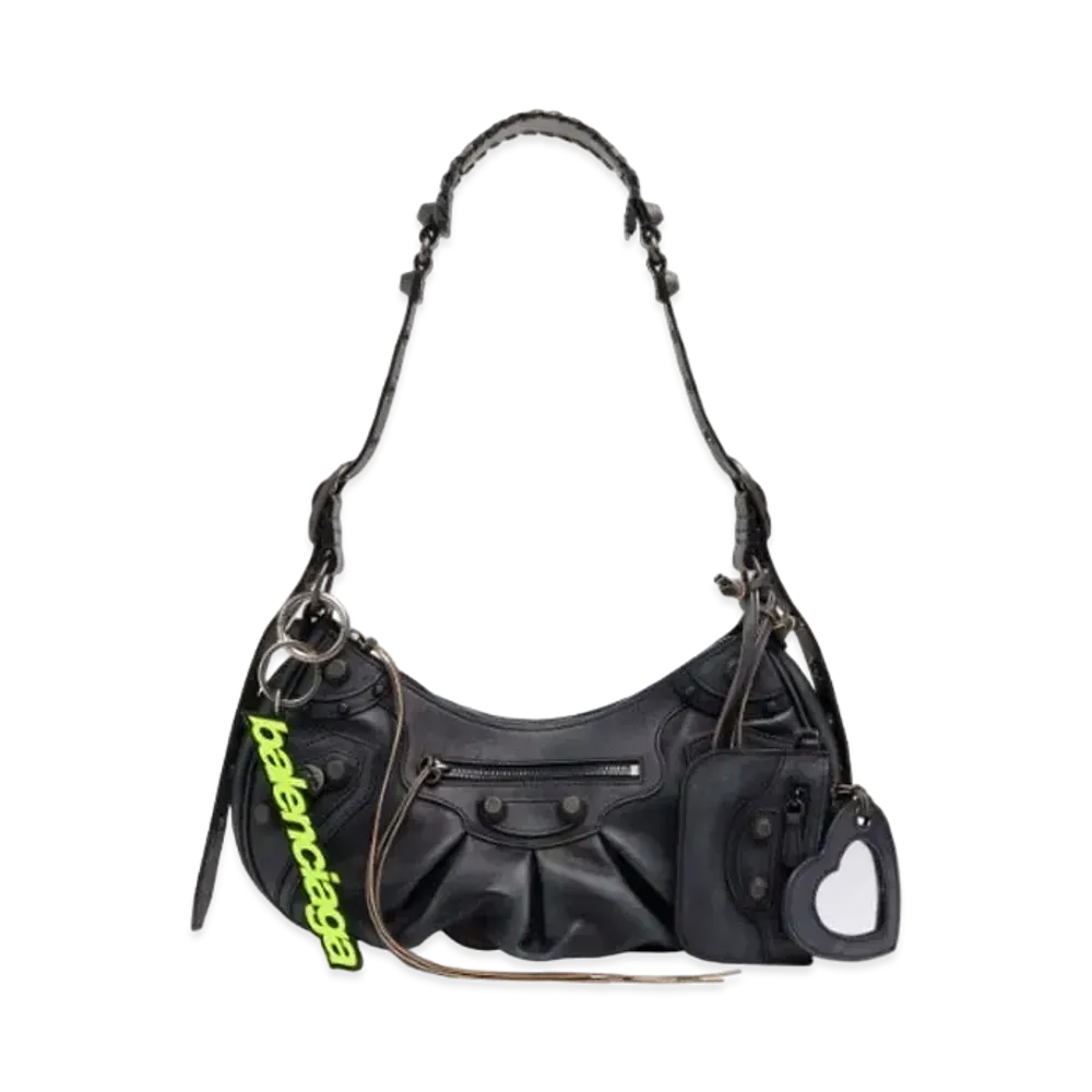 BALENCIAGA Le Cagole Small Shoulder Bag Used "Dark Blue"
