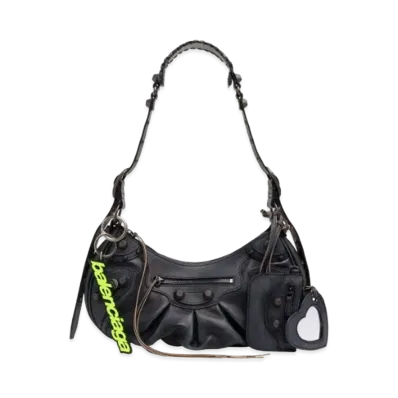 BALENCIAGA Le Cagole Small Shoulder Bag Used "Dark Blue"