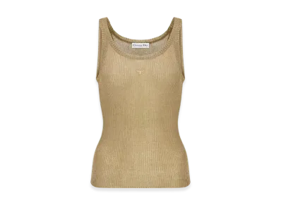 Dior Women's Tank Top Technical Ribbed Mesh "Gold"