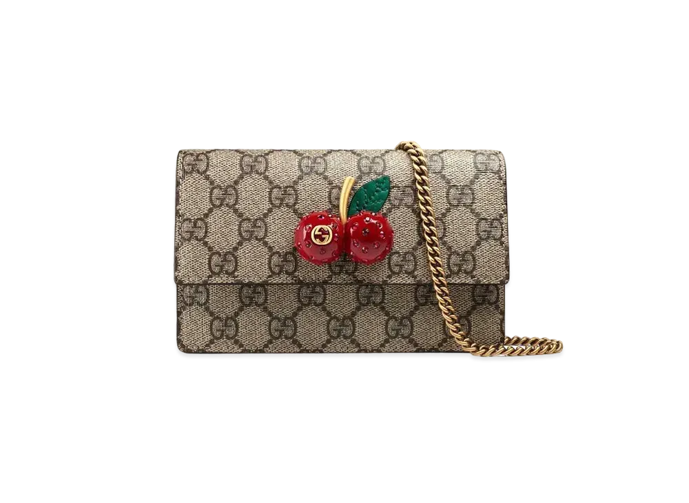 GUCCI Cherry GG Supreme Canvas Minibag