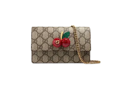 GUCCI Cherry GG Supreme Canvas Minibag