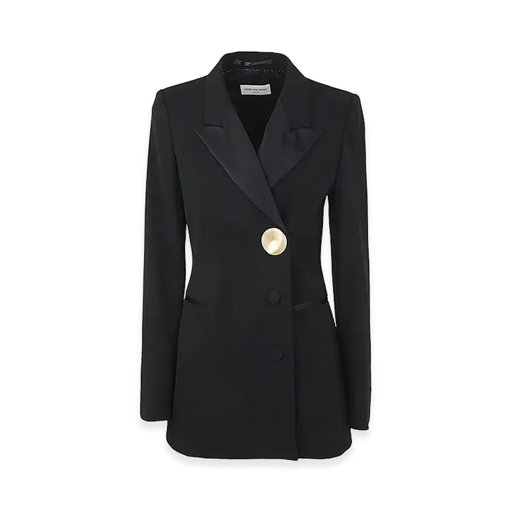 DRIES VAN NOTEN Women's Bowy Jewel Tux Jacket "Black"