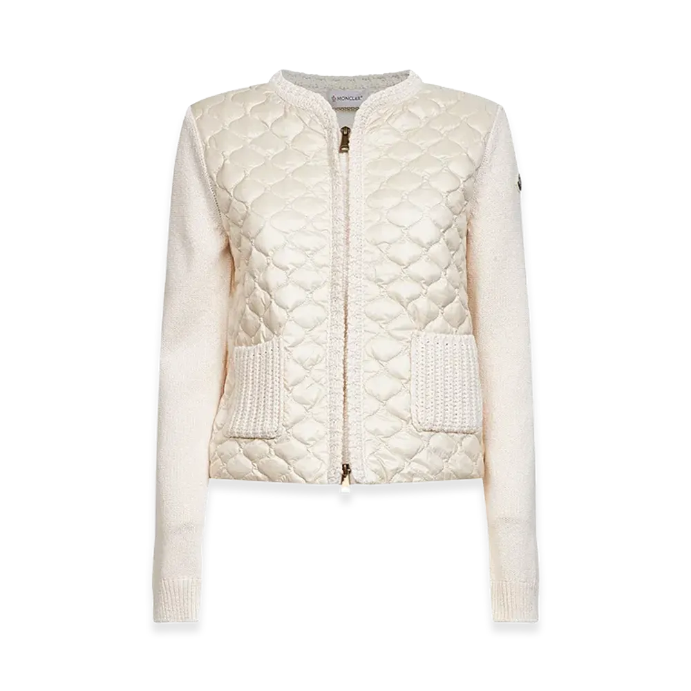 MONCLER Women's Padded Cardigan "White"