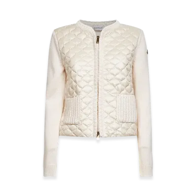 MONCLER Women's Padded Cardigan "White"