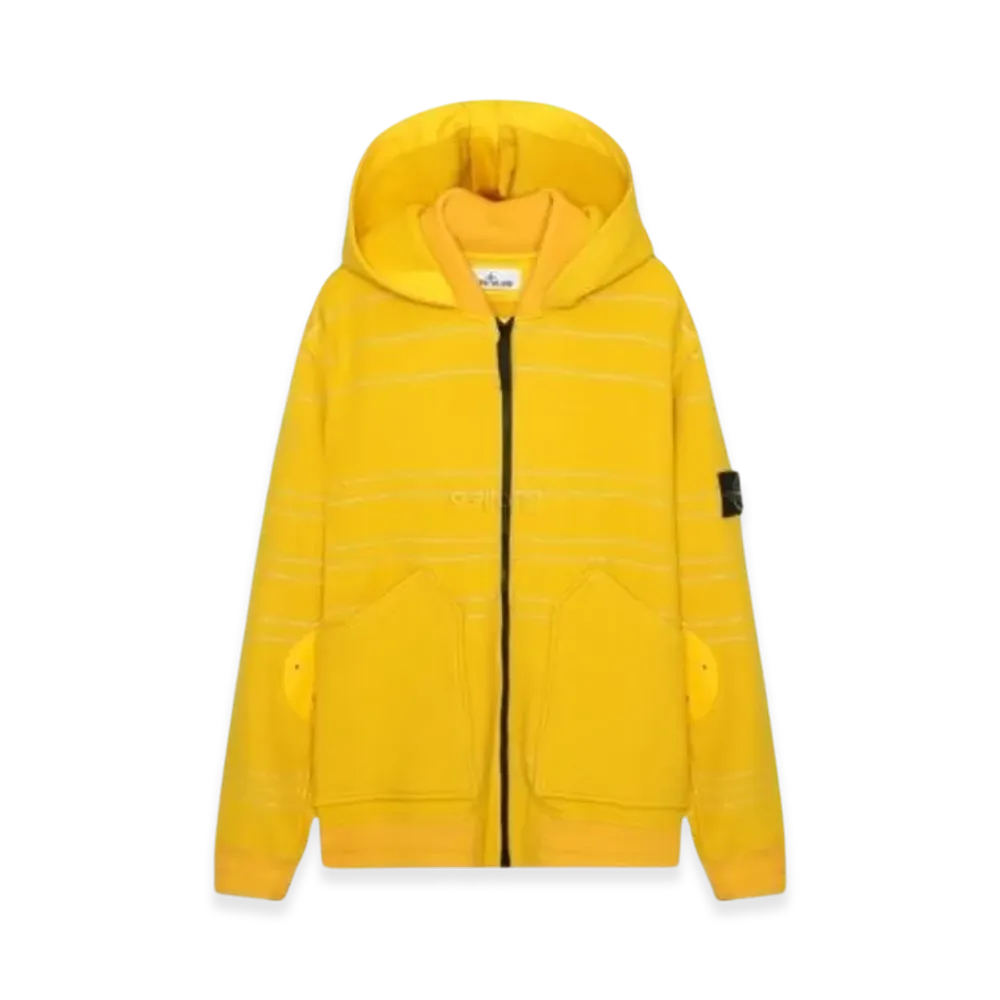 Stone Island 42854 Panno Militare + Righe Reflective Hooded Blouson - 22FW "Yellow"