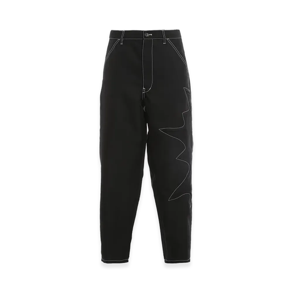 COMME des GARCONS SHIRT Contrasting Stitching Trousers "Black"
