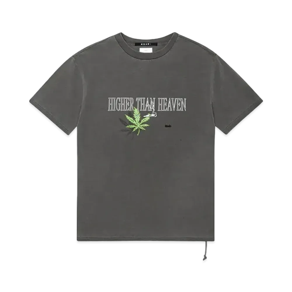 KSUBI 420 Leaf Biggie SS Tee Charcoal "Charcoal"