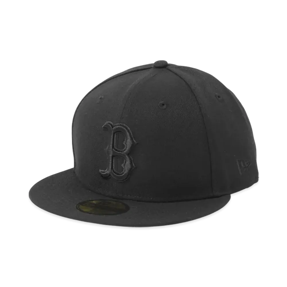 NEW ERA MLB Basic 59Fifty Black On Black Collection Boston Red Sox "Black"