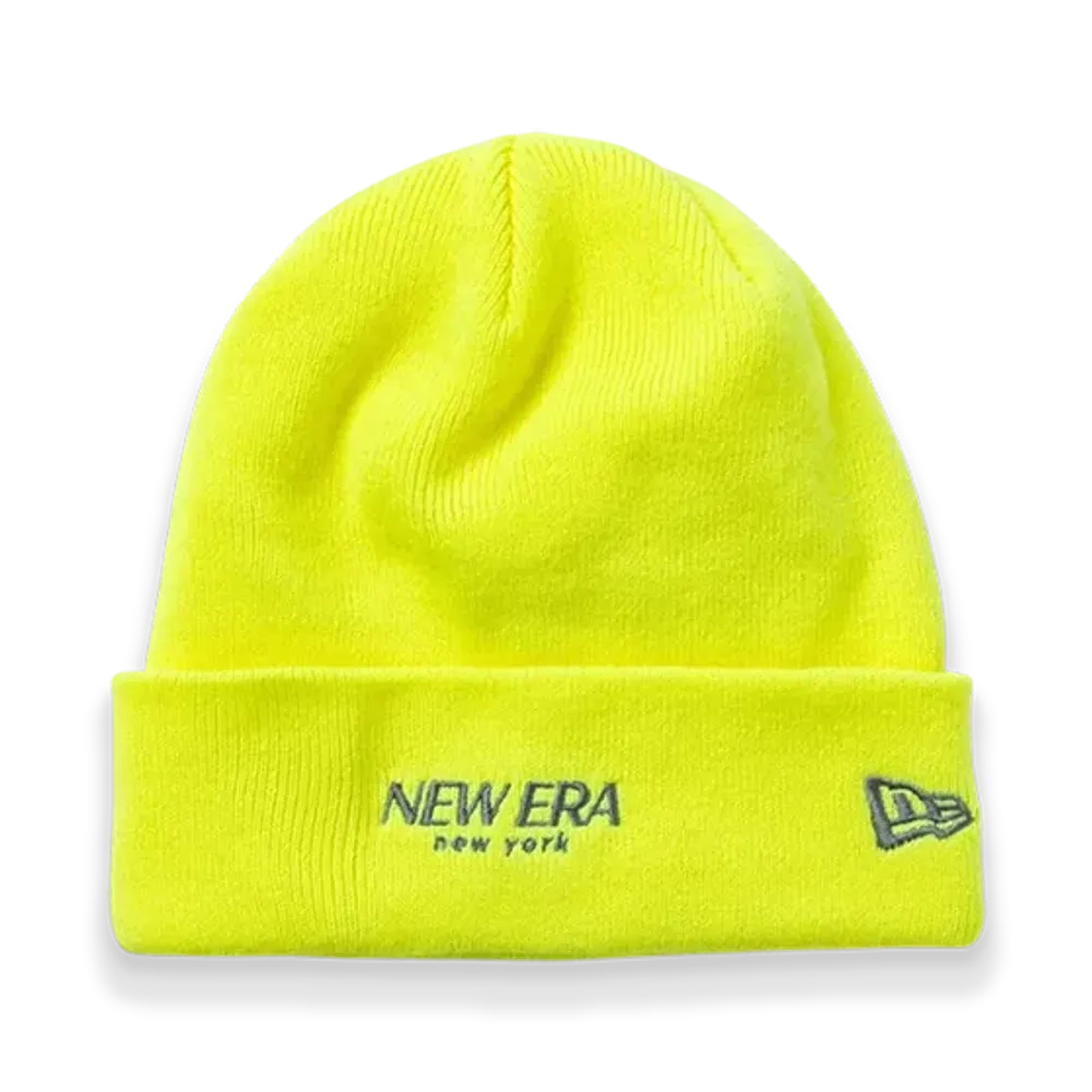 NEW ERA Black Label FW25 Hotel Logo Basic Cuff Knit "Yellow"