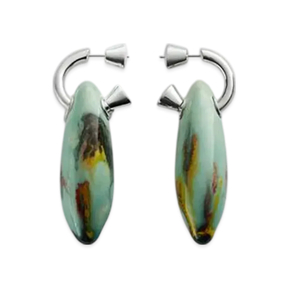 Bottega Veneta Ellipse Large Ceramic Earrings "Multicolor"