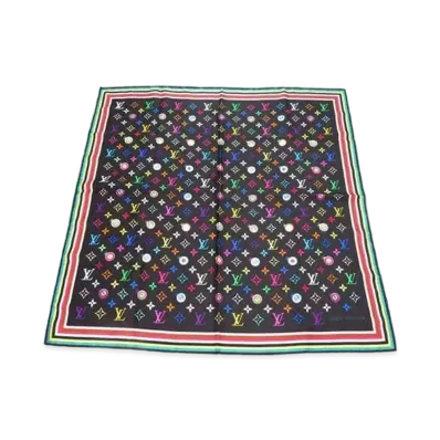 Louis Vuitton x Takashi Murakami Monogram I Love Monogram Eye Scarf "Noir"