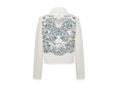 Dior Women's Jacket Butterfly Around The World Motif "Ecru"