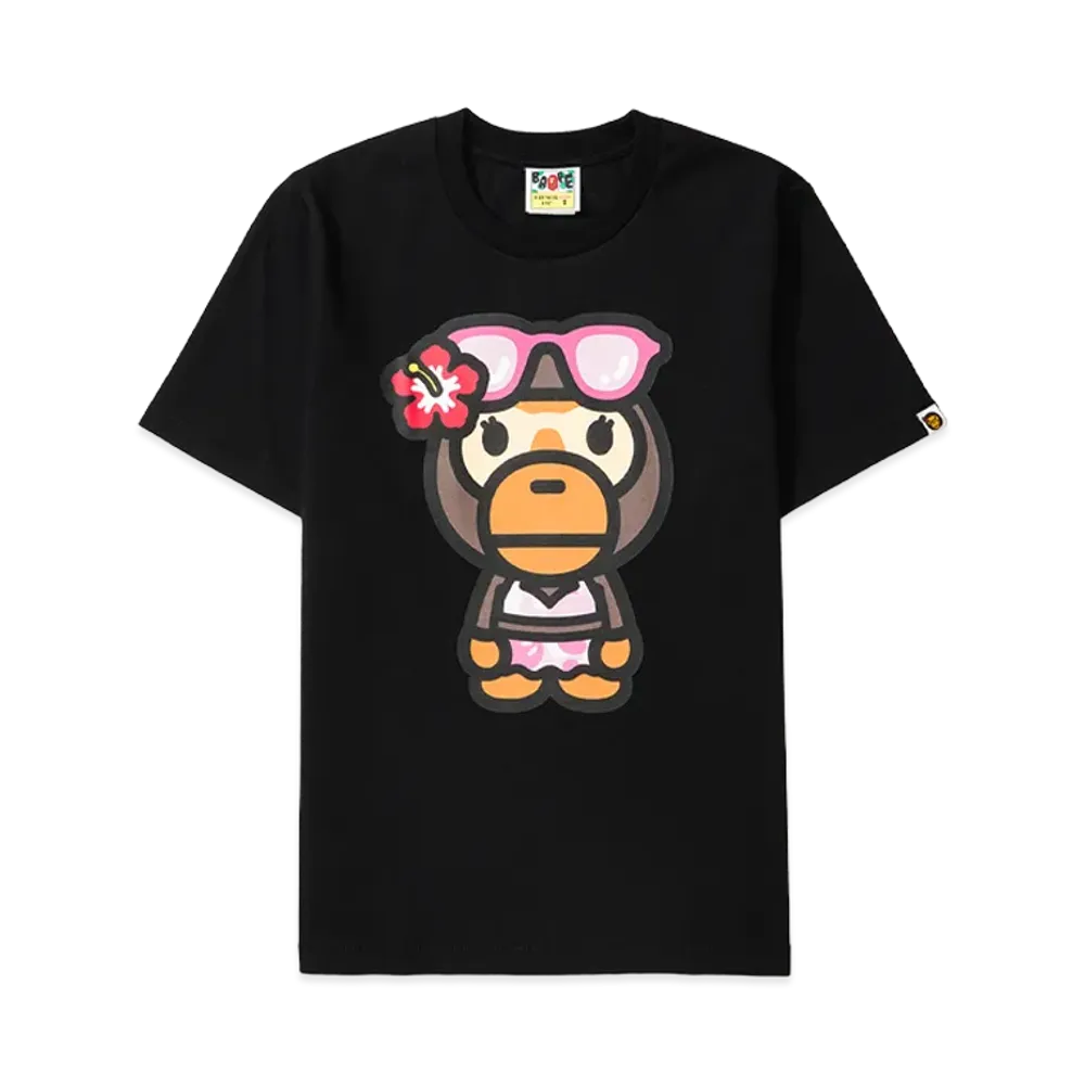 A BATHING APE Women's Big Baby Lisa Summer Tee "Black"