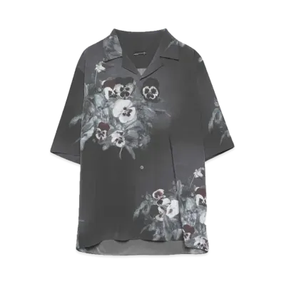 LAD MUSICIAN DECHINE PANSY OPEN COLLAR SS SH "GRAY"