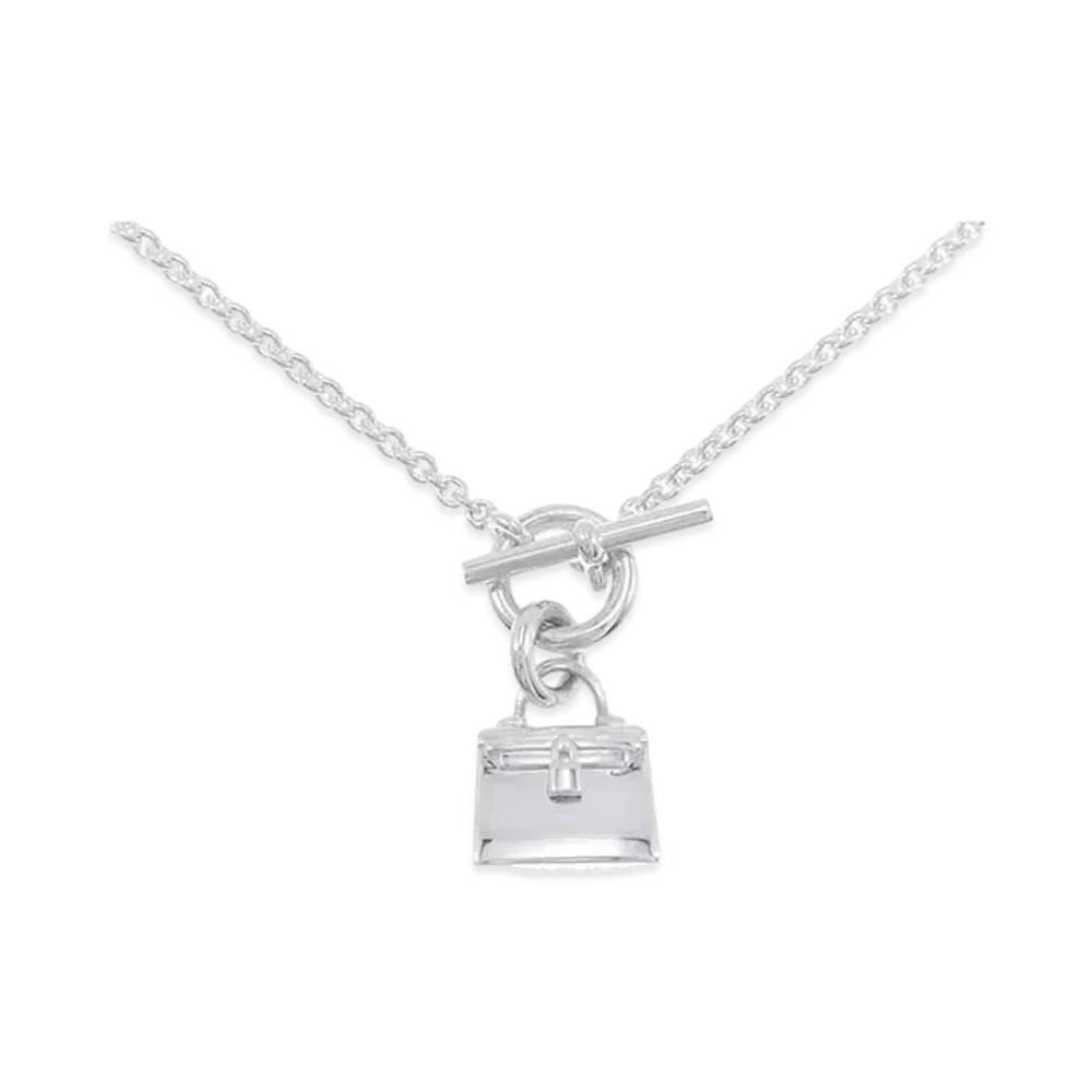 Hermes Amulettes Kelly Necklace "Silver"