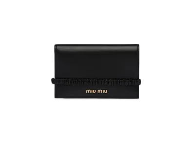 MIU MIU Nappa Leather Wallet "Black"