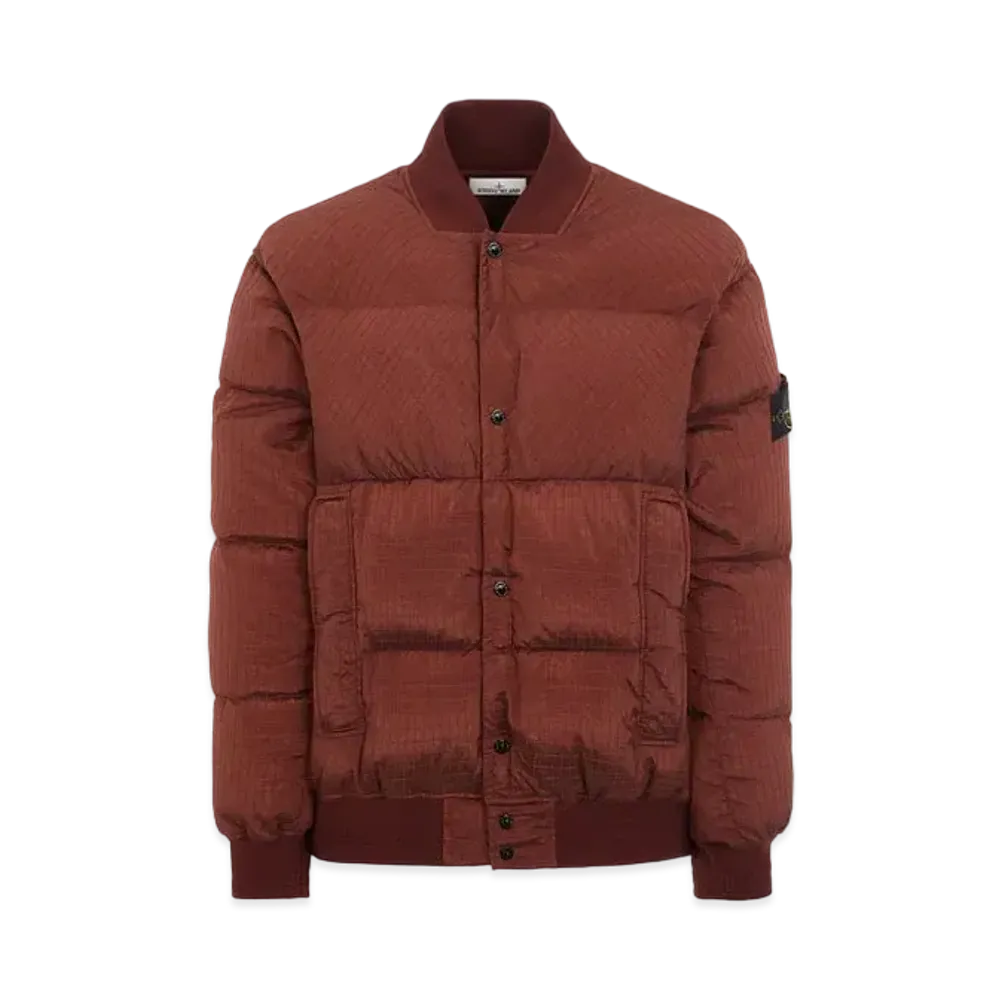 Stone Island 43232 Macro Ripstop Nylon Metal in Econyl Regenerated Nylon Down-TC "Burnt"