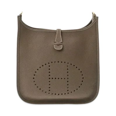 Hermes Evelyne 2 Taurillon Clemence "Etoupe/Gold"