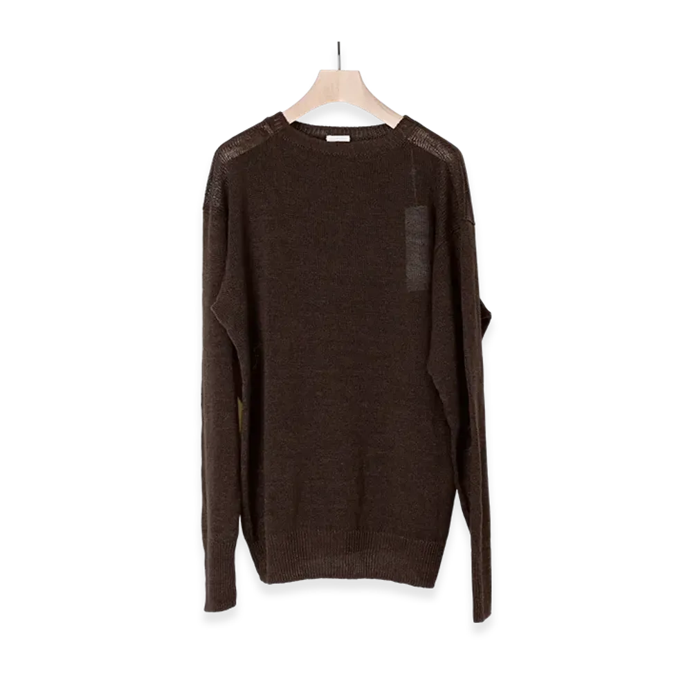 COMOLI Sharinbai Dyed Guernsey Knit "Brown"