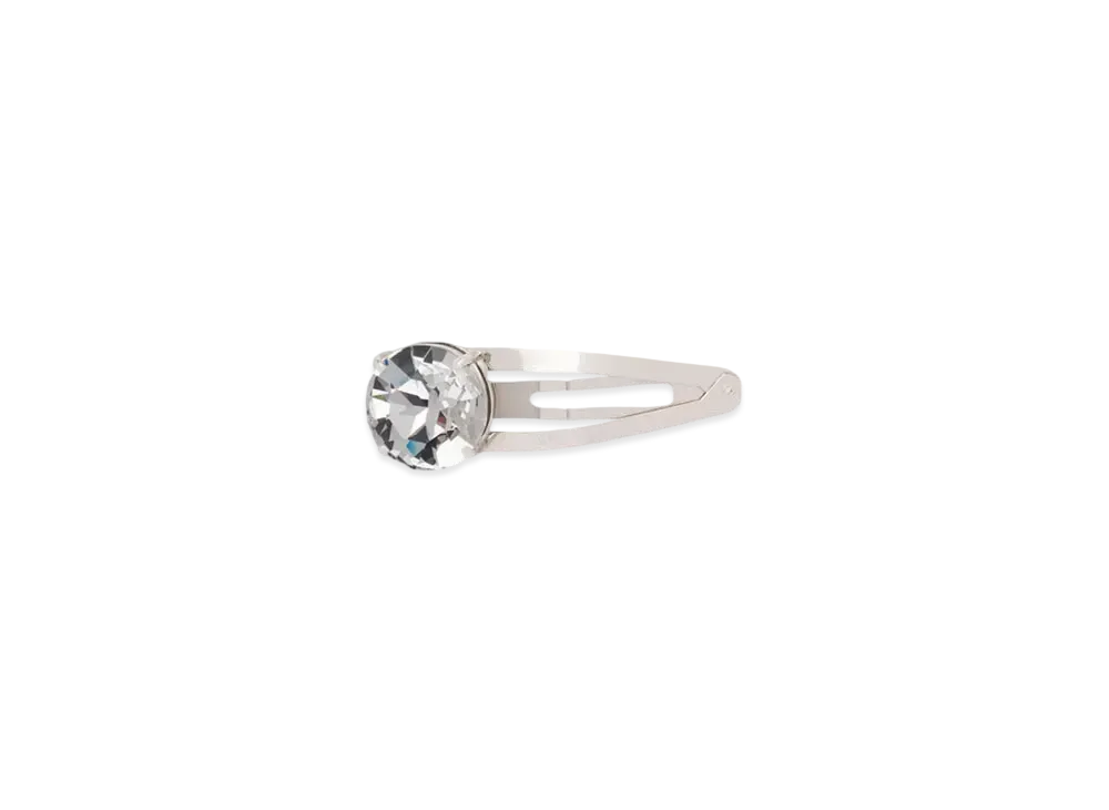 MIU MIU Crystal Hair Clip "Light Gray/White/Crystal"