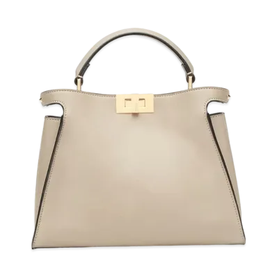 FENDI Peekaboo Essentially Leather Bag "Beige"