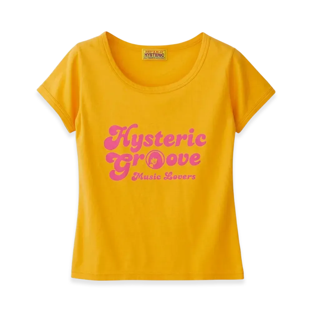HYSTERIC GLAMOUR Music Lovers Chibi T-Shirt "Yellow"