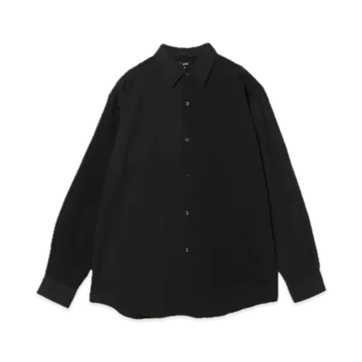 BEAMS Relaxed Fit Crazy Dobby Shirt "Black"