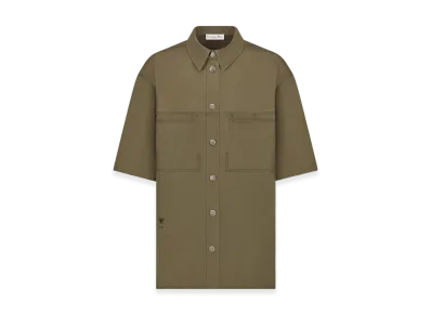 Dior Women's Short-Sleeved Blouse Gabardine "Khaki"