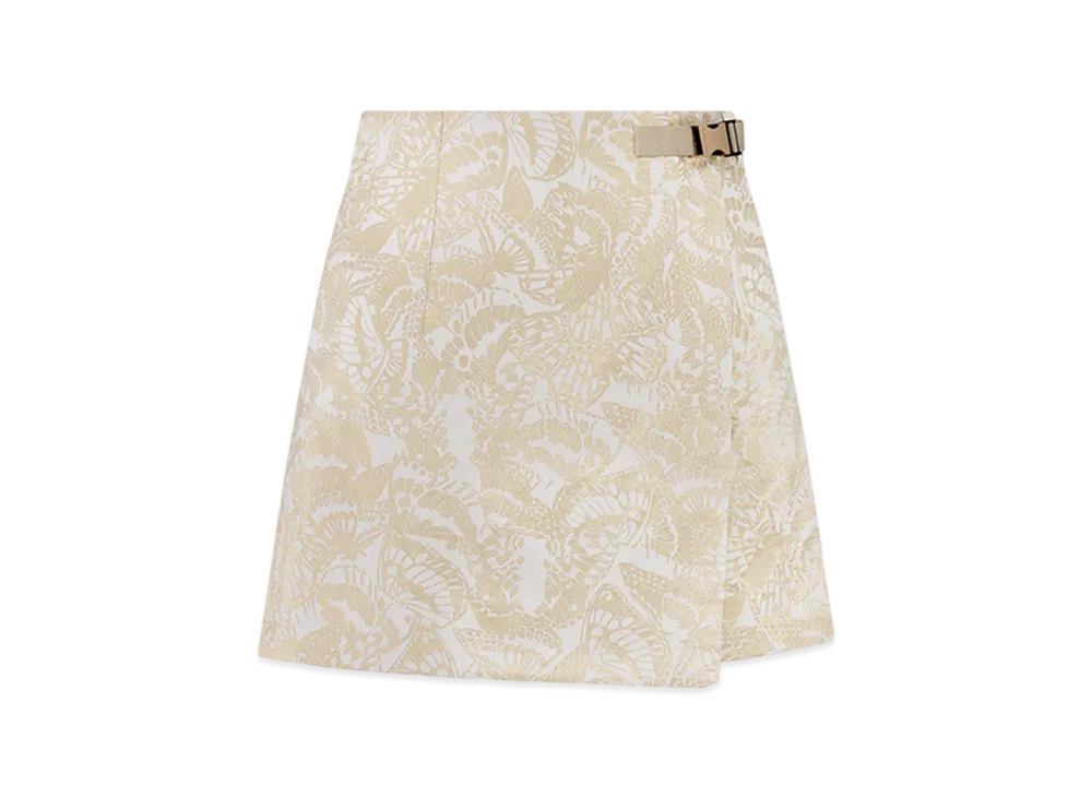 Dior Women's Skort Allover Butterfly Motif "White/Gold"
