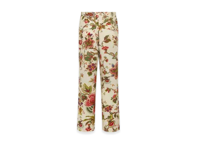Dior Women's Cargo Pants Silk Poplin Albero della Vita Motif "Multicolor"
