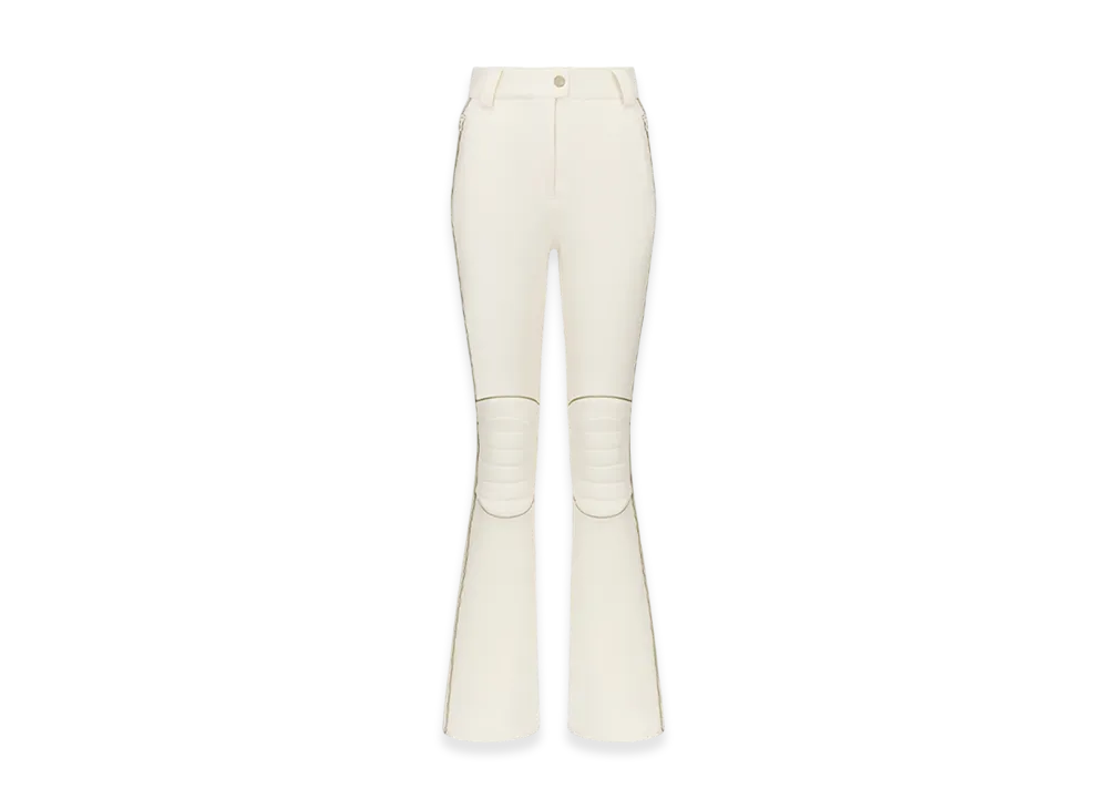 Dior Women's Dioralps Flared Ski Pants Technical Stretch Fabric "White/Gold"