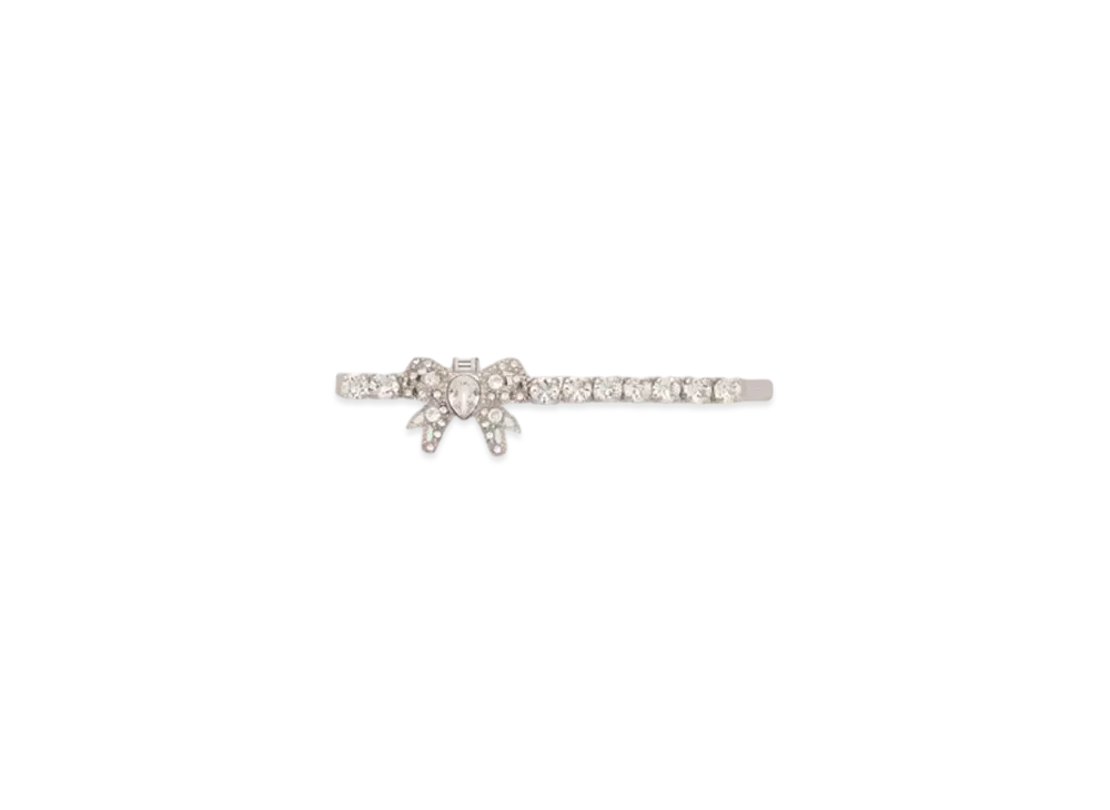 MIU MIU Crystal Hair Clip "Cream White/Crystal"