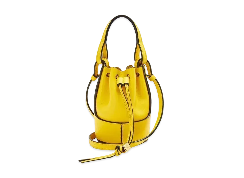 LOEWE Nano Balloon Bag In Nappa And Calfskin "Yellow"