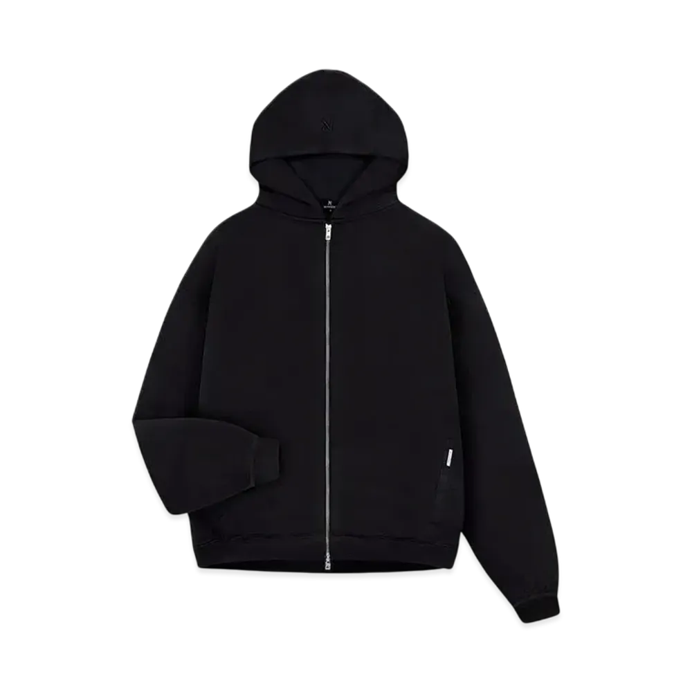 REPRESENT Initial Oversized Zip Hoodie "Black"