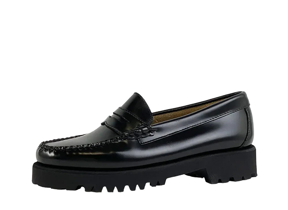 G.H.BASS Women's Loafer High Shine Leather "Black" 41810
