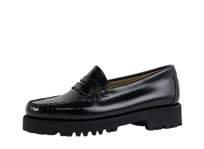 G.H.BASS Women's Loafer High Shine Leather "Black" 41810